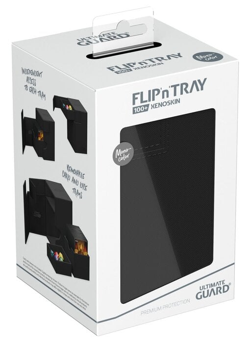 Ultimate Guard Flip N Tray Deck Case Monocolor Black 100+