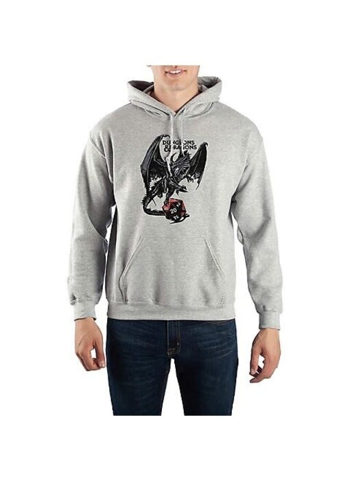 Dungeons And Dragons -  L Adult Grey Hoodie