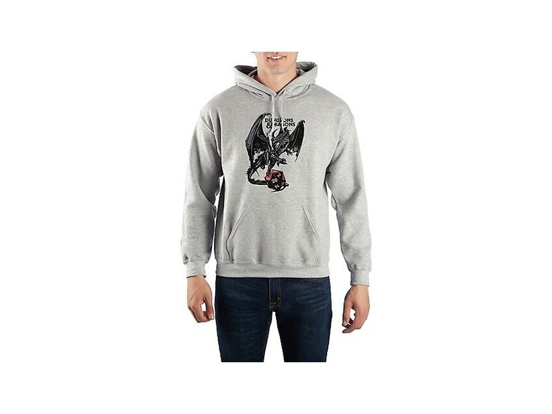 Bioworld Dungeons And Dragons -  L Adult Grey Hoodie