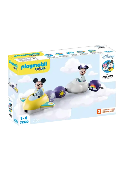 Playmobil 1.2.3 & Disney - Train des nuages de Mickey et Minnie (71320)