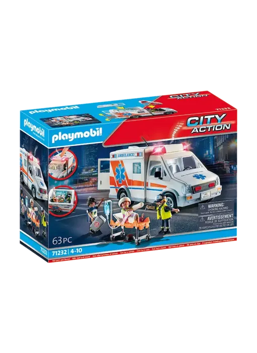 Playmobil Ambulance avec enfant blessé (71232)