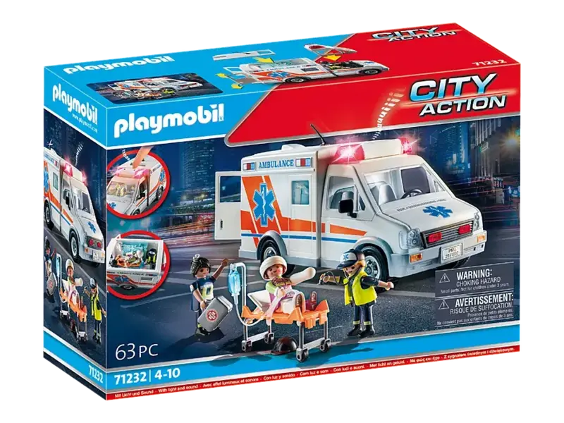 Playmobil Playmobil Ambulance avec enfant blessé (71232)