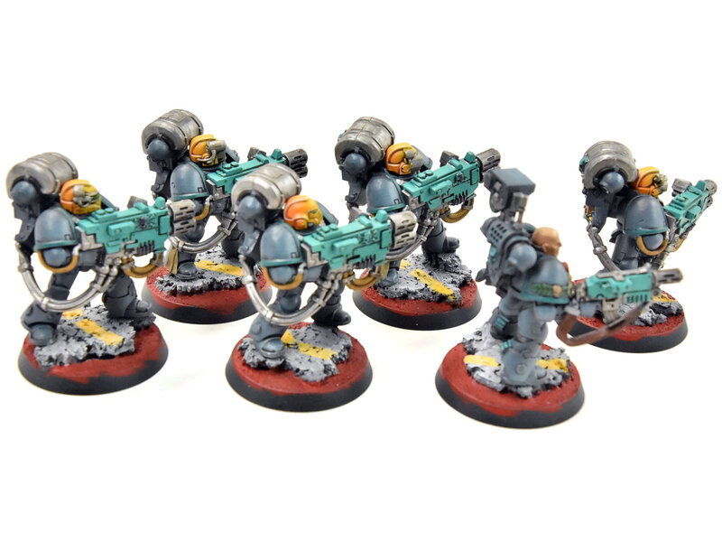 Games Workshop SPACE MARINES 6 Devastators #1 WELL PAINTED Warhammer 40K