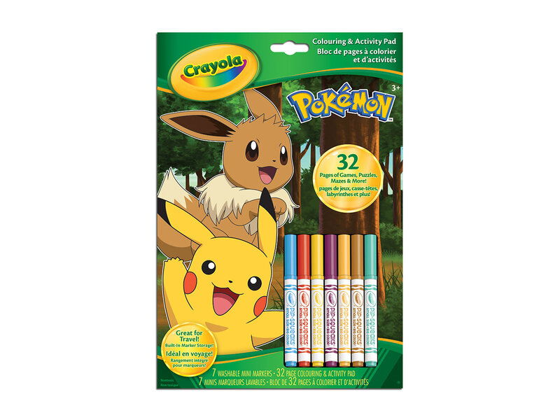 Crayola - Bloc de papier à colorier et d'activités Pokémon