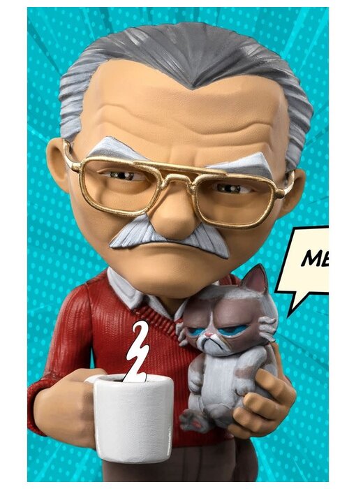Statue Stan Lee with Grumpy Cat - Pow - MiniCo - Iron Studios
