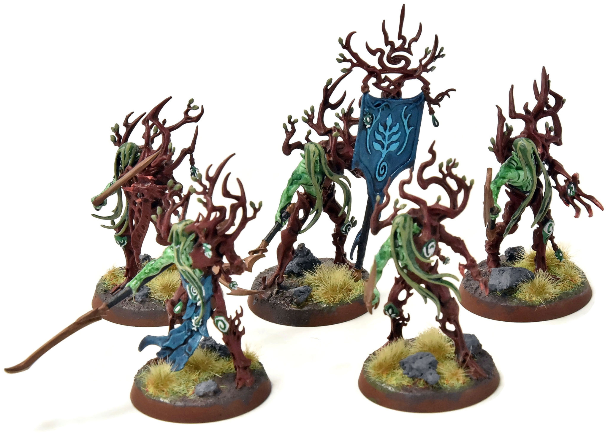 SYLVANETH 5 Tree Revenants #1 WELL PAINTED Sigmar - Kingdom