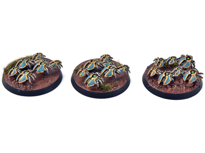 Games Workshop NECRONS 3 Scarab Swarms #6 WELL PAINTED Warhammer 40K