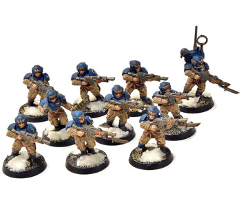 ASTRA MILITARUM 10 Cadian Shock Troops #3 Warhammer 40K WELL PAINTED