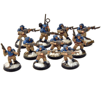 ASTRA MILITARUM 10 Cadian Shock Troops #1 Warhammer 40K WELL PAINTED