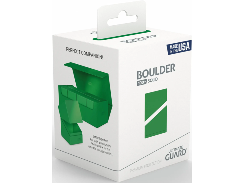 Ultimate Guard Deck Case Boulder 100+ Solid Green