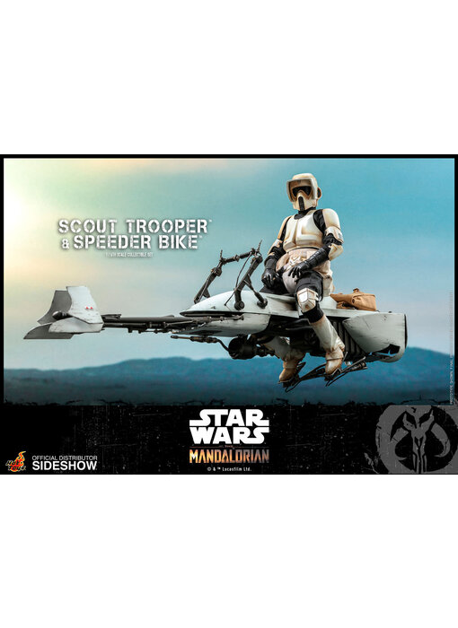 Scout Trooper and Speeder Bike Sixth Scale Collectible Figure Set - Star Wars - The Mandalorian (Hot Toys)