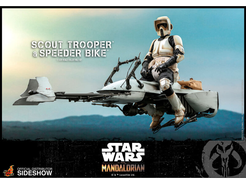 Hot Toys Scout Trooper and Speeder Bike Sixth Scale Collectible Figure Set - Star Wars