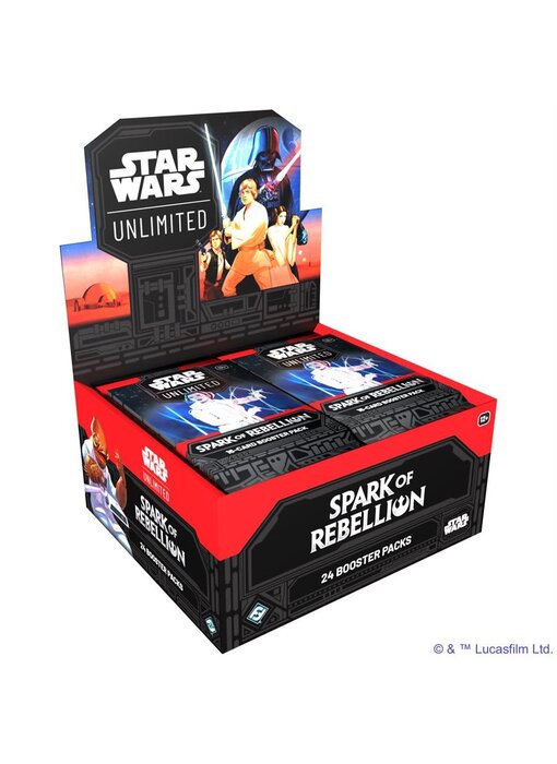 Star Wars: Unlimited: Spark of Rebellion Draft Booster Display