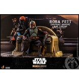 Sideshow Boba Fett (Repaint Armor) and Throne Sixth Scale Figure Set by Hot Toys The Mandalorian - Television Masterpiece Series