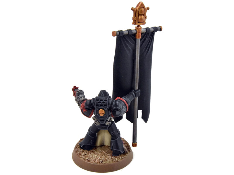 Games Workshop SPACE MARINES Ancient With Banner #1 Black Templars PRO PAINTED 40K