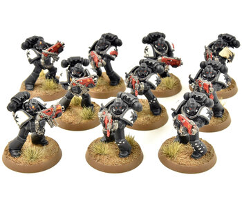 SPACE MARINES 10 Tactical Squad #2 Black Templars PRO PAINTED 40K