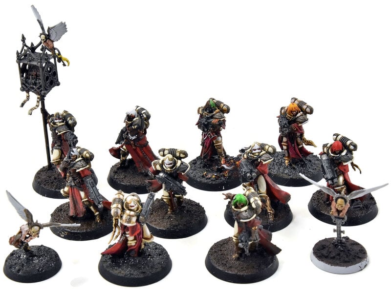 Games Workshop ADEPTA SORORITAS 10 Battle Sisters Squad #1 WELL PAINTED Warhammer 40K