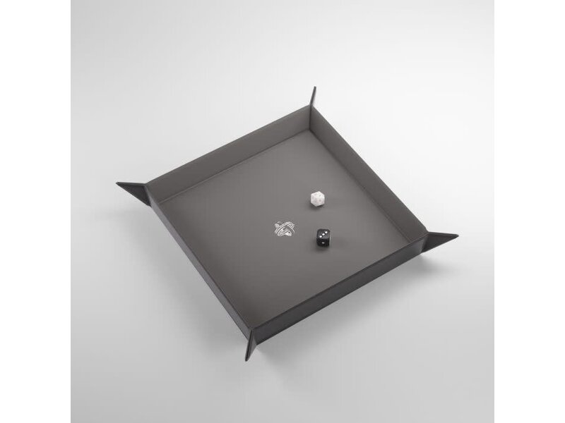 Gamegenic Magnetic Dice Tray - Square - Black / Gray