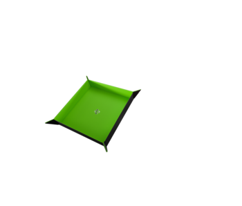 Magnetic Dice Tray - Square - Black / Green