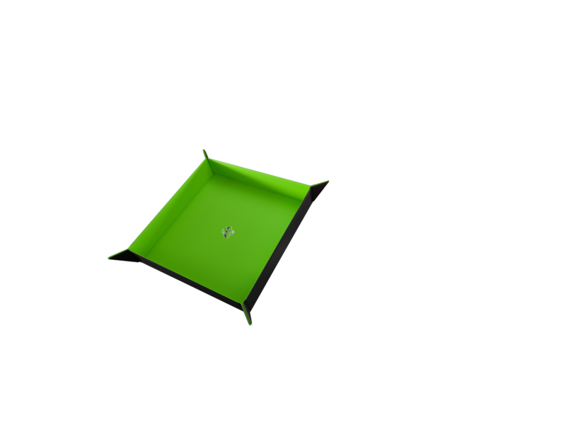 Gamegenic Magnetic Dice Tray - Square - Black / Green