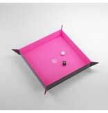 Gamegenic Magnetic Dice Tray - Square - Black / Pink