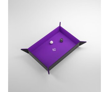 Magnetic Dice Tray - Rectangular - Black / Purple