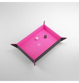 Gamegenic Magnetic Dice Tray - Rectangular - Black / Pink