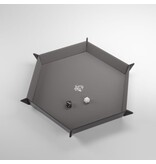 Gamegenic Magnetic Dice Tray - Hexagonal - Black / Gray