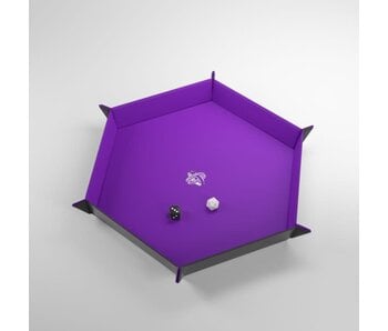 Magnetic Dice Tray - Hexagonal - Black / Purple