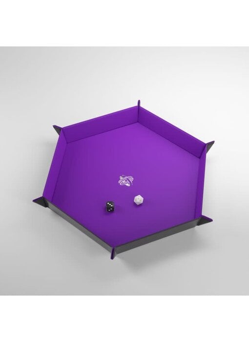 Magnetic Dice Tray - Hexagonal - Black / Purple
