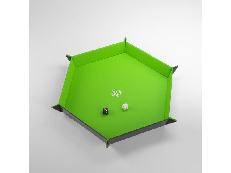 Gamegenic Magnetic Dice Tray - Hexagonal - Black / Green
