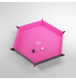 Gamegenic Magnetic Dice Tray - Hexagonal - Black / Pink