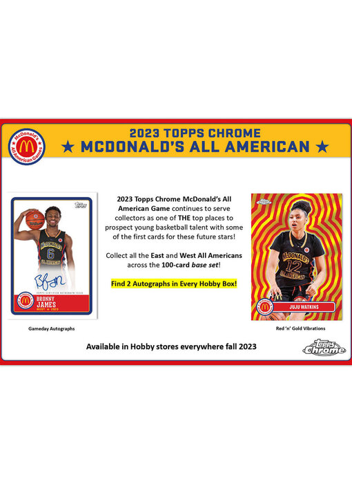 Topps Chrome McDonald's All American Games Bastketball 2023