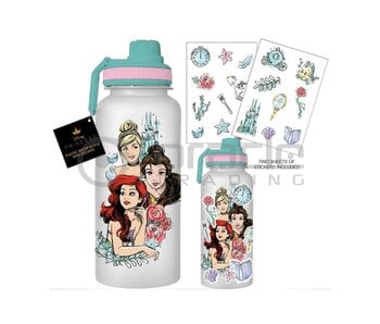 Disney Princess Jumbo Water Bottle & Sticker Set