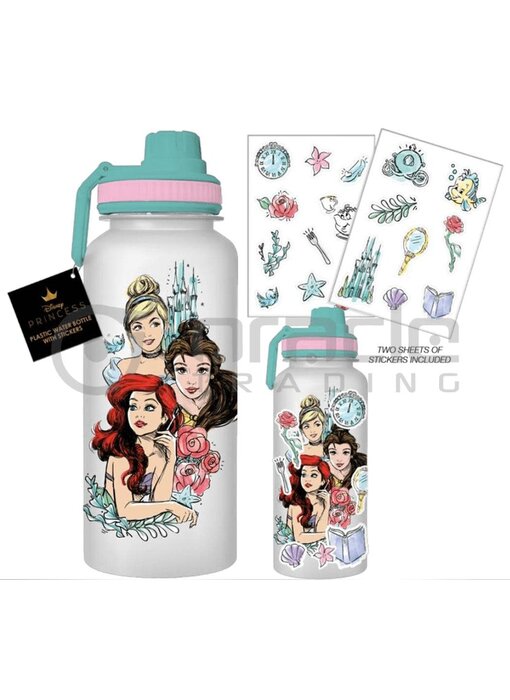 Disney Princess Jumbo Water Bottle & Sticker Set