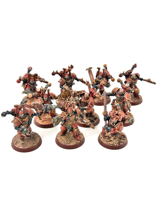 CHAOS SPACE MARINES 10 Khorne Berzerkers #2 WELL PAINTED 40K world eaters