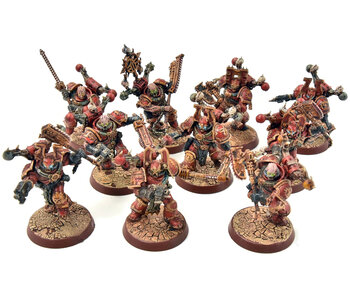 CHAOS SPACE MARINES 10 Khorne Berzerkers #4 WELL PAINTED 40K World eaters