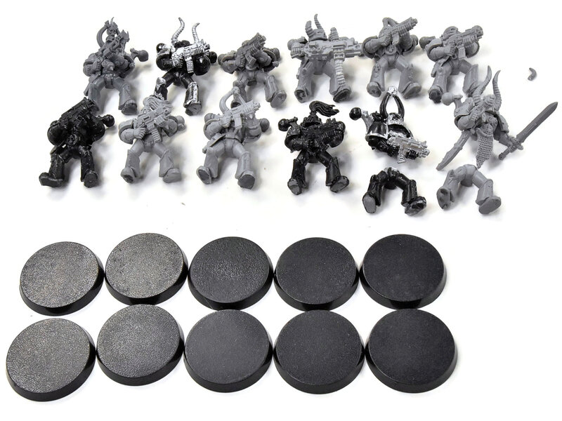 Games Workshop CHAOS SPACE MARINES 12 Chaos Space Marines #1 old sculpt Warhammer 40K