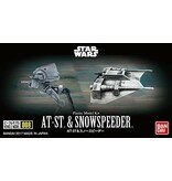 Bandai Bandai Star Wars Vehicle Model 008 AT-ST & Snowspeeder