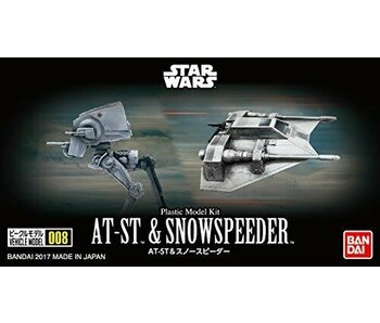 Bandai Star Wars Vehicle Model 008 AT-ST & Snowspeeder