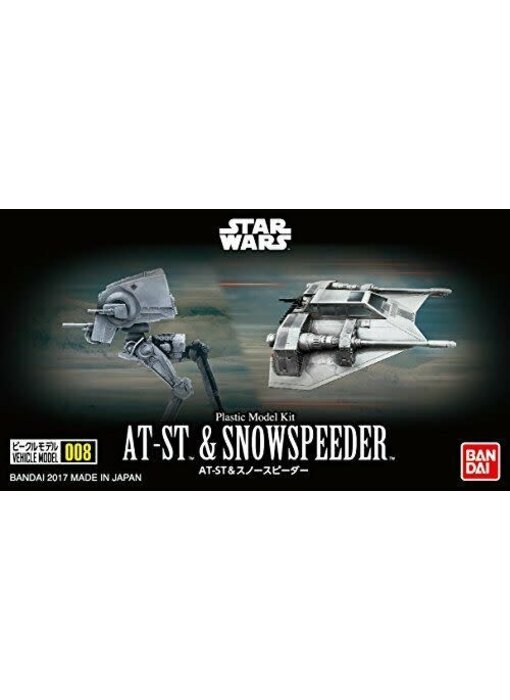 Bandai Star Wars Vehicle Model 008 AT-ST & Snowspeeder