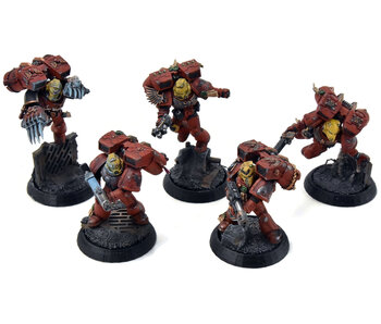 BLOOD ANGELS 5 Vanguard Veteran Squad #1 WELL PAINTED Warhammer 40K