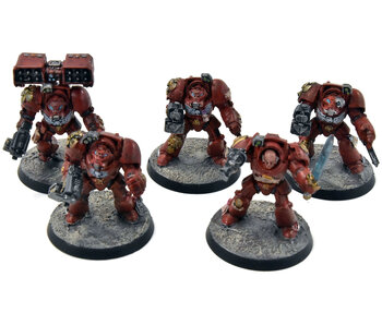 BLOOD ANGELS 5 Terminator Squad #3 WELL PAINTED Warhammer 40K