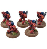 Games Workshop BLOOD ANGELS 5 Tactical Marines #1 WELL PAINTED Warhammer 40K
