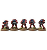 Games Workshop BLOOD ANGELS 5 Tactical Marines #1 WELL PAINTED Warhammer 40K