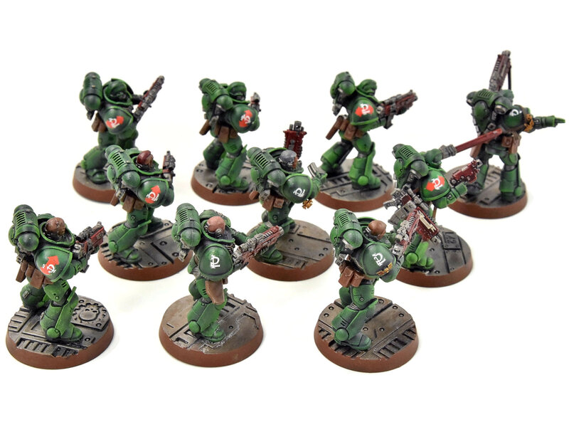 Games Workshop DARK ANGELS 10 Intercessors #1 WELL PAINTED Warhammer 40K