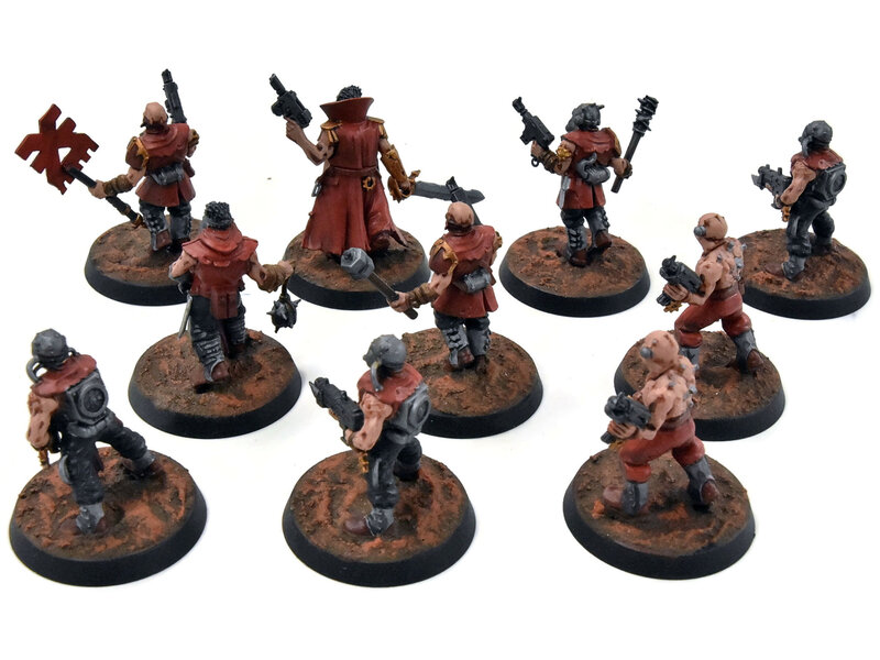 Games Workshop CHAOS SPACE MARINES 10 Cultists #1 WELL PAINTED Warhammer 40K