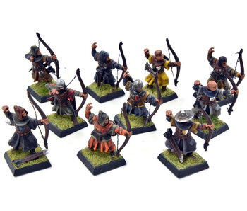 BRETONNIA 10 Peasant Bowmen #1 WELL PAINTED Warhammer Fantasy