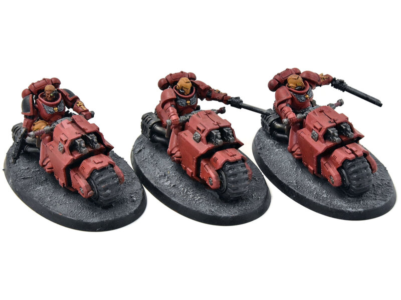 Games Workshop BLOOD ANGELS 3 Outrider #1 WELL PAINTED Warhammer 40K Outriders