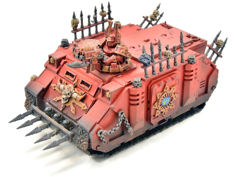 Games Workshop CHAOS SPACE MARINES Rhino Tank #2 PRO PAINTED Warhammer 40K World Eaters